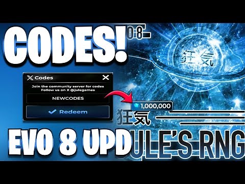 *NEW* ALL WORKING EVO 8 UPDATE CODES FOR JULE'S RNG IN 2025 - ROBLOX JULE'S RNG CODES