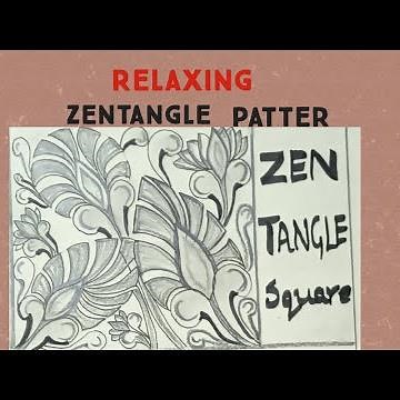 Easy zen tangle square pattern art step by step /Zentangle Art for beginners
