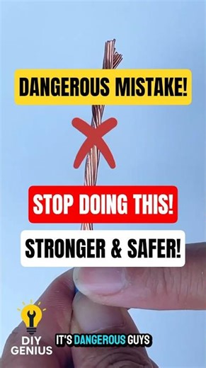 Stop Connecting Stranded Wires Like This #electrical #diy #lifehacks #shorts