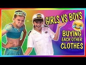 GIRLS VS BOYS BUYING EACH OTHER CLOTHES | We Are The Davises