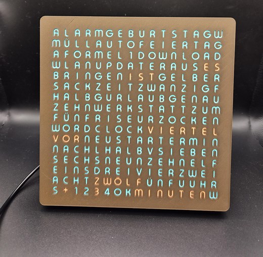 LED - Word Uhr Standuhr "WordClock" 2.0 mit Anbindung an WLAN, Termine und SmartHome Integration - Etsy.de