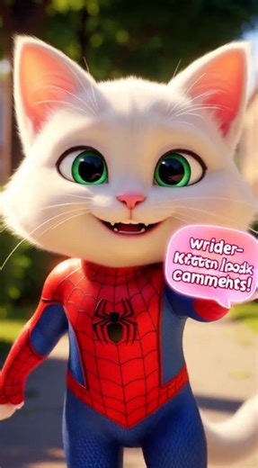 Kitten in a Spider-Man Suit? 😱🐾 #cat #ai #cats #aicat #cute #cutecat #fun #kitten #story #cartoon