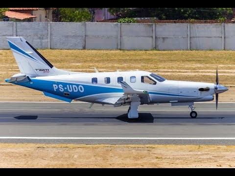 Takeoff recorded here at Teresina Airport, of the Socata TBM-910, registration PS-UDO.
