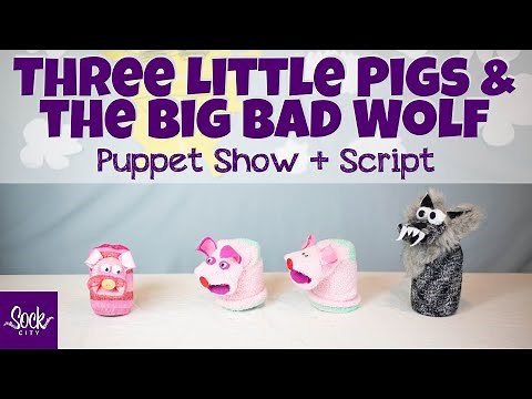 Watch The Three Little Pigs & Big Bad Wolf Puppet Show | Plus Mad Lib Script | Puppet Show Series #4