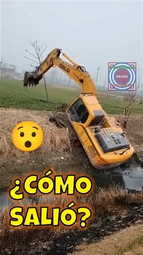 BRUTAL! 🚜🔥 How to get an UNSTUCK EXCAVATOR out with one trick #shorts #construction