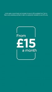 39K views · 106 reactions | A Bupa GP subscription makes peace of mind more affordable. You get GP appointments whenever and wherever you need them from just £15 a month. T&Cs apply. | Bupa UK | Facebook