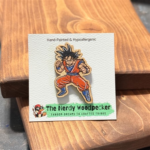 GOKU Pin – Hand Painted Wood Pin | Dragonball Z Pin | Anime Pin | Backpack Pin | Jacket Pin | Nerdy Gift | Dragonball Z | Anime Fandom Gift - Etsy