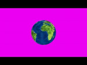 Rotating World Globe Green Screen Free