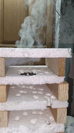 🔥 Watch This Hot Gear Melt Foam! #viral #shorts