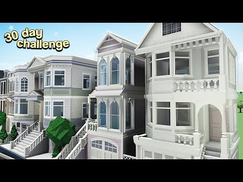 BUILDING the TOWNHOUSES in my city!! they're so cute (day 23) | ROBLOX Bloxburg