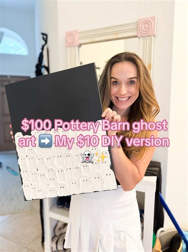 Pottery Barn Ghost Art Dupe for Halloween Decor