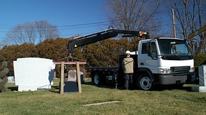 Burial Vault Truck & Monument Setting Cranes | Product Application Overview | Hiab