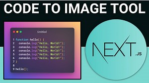 Build a Next.js Syntax Highlighter & Editor to Export Code to PNG Image in Browser Using JS