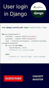 User login in Django | How to login a User in Django #django #python #login