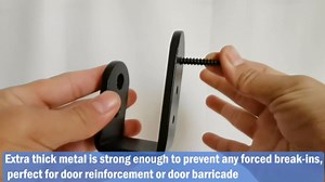 Amazon.com: 2 Pack Heavy Duty 2x4 Door Barricade Brackets Steel U Bracket Drop Open Bar Security Holder Door Lock Brackets for Home, Barn, Shed, Garage, Gate to Security Door Reinforcement Fits Holder Bar, Black : Tools & Home Improvement