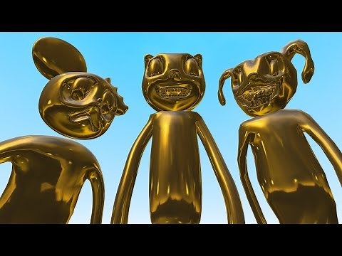 GOLDEN CARTOON CAT VS GOLDEN CARTOON MOUSE VS GOLDEN CARTOON DOG P1!! Garry's Mod [Cartoon Rabbit]