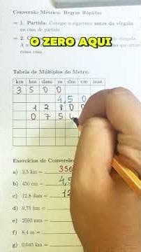 Conversão de Medidas do Metro: COM TABELA!