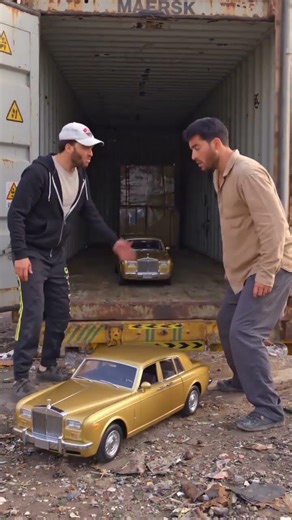 Rolls-Royce toy car golden colour video short