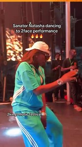 Natasha dancing to Tuface live on stage as Tuface performs. | Innocent Tino