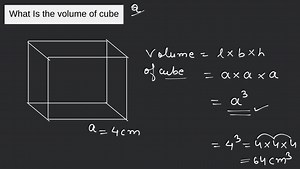 What Is the volume of cube... | Filo