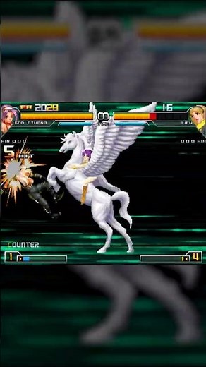 God Athena vs Lien | epic fight #kof #mugen #kof2002