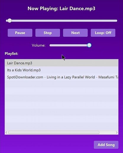 AudioPlayer Using JavaFX #java #javaprogramming #javafx #audioplayer
