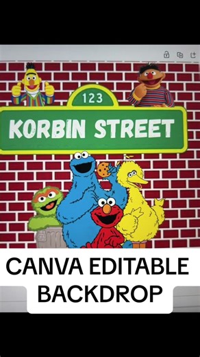Sesame Street Backdrop | Kids Birthday Decoration | Editable Template Canva Can be RESOLD PLR/MRR Editable Template for a Sesame Street Backdrop Important! Please read the description before making a purchase. Make your child's birthday unforgettable with this editable Sesame Street Backdrop! This customizable backdrop is everything you need to create a magical celebration. 🎉 Create and customize an adorable party right from home by editing and printing the files yourself! Use your computer or