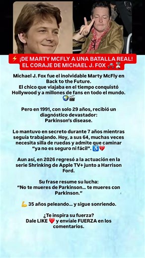 ⚡️ ¡DE MARTY MCFLY A UNA BATALLA REAL! EL CORAJE DE MICHAEL J. FOX 🚗⏳ #youtubeshorts #historiass