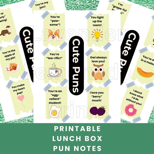 Printable Lunch Box Pun Notes for Kids | Puns for Kids | Kids Jokes | Cute Lunch Notes | 3rd Grade | 4th Grade | Back to School | Joke Cards - Etsy UK