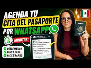 Schedule your Mexican passport appointment via WhatsApp in 5 MINUTES 🇲🇽 | First-time adults