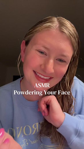 ASMR Face Brushing & Powdering for Sleepy Relaxation