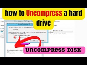 How do I uncompress a drive in Windows || how to uncompress a hard drive