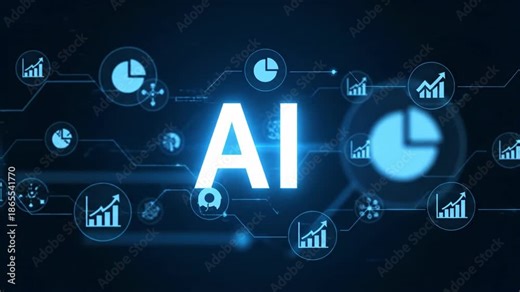 Artificial Intelligence AI Technology Digital Futuristic Background.
