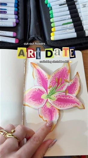 flower cut-out art date🌷🎨⭐️ @l@lievemerlijncreative#artdate#dateideas#art#girlsnight#diy#journal
