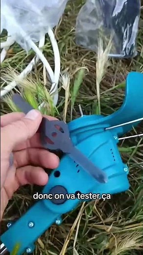 🤔 I'm testing this electric brush cutter #tip #garden #DIY #projects #reaction #vlog