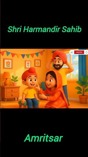 Golden Temple Family Visit | Heartwarming Sikh Animation | Spiritual Journey for Kids" Sikh cartoon