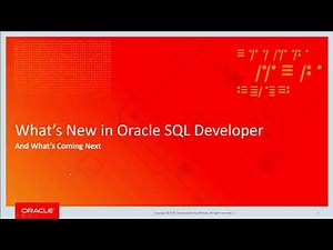 What's New in Oracle SQL Developer for 2018