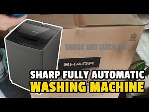 SHARP FULLY AUTOMATIC WASHING MACHINE Unbox and Quick Test Sharp ES-JN08A9(GY) 8Kg