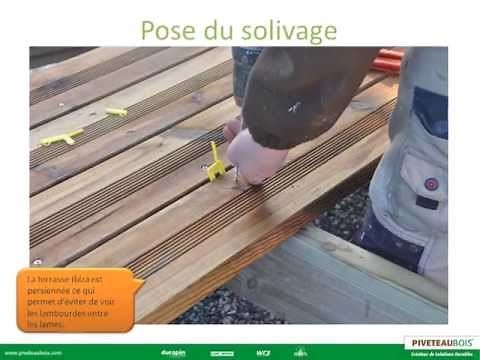Piveteau bois terrasse - Poser votre terrasse bois sur plots