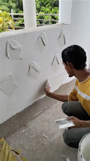 wall putty second court 🏡 #wall #art #wallputty #viral