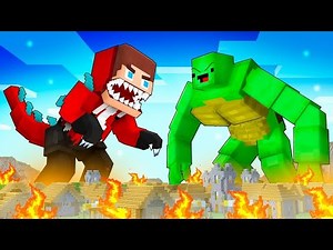 JJ GODZILLA vs Mikey KINGKONG - YHWHKING GAMING Minecraft Animation