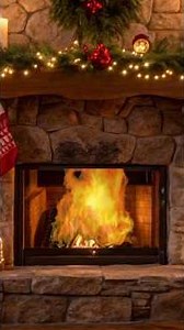 Cozy Christmas Fireplace 🔥 4K Crackling Fire & Snow Ambience (No Music, 10H Link)