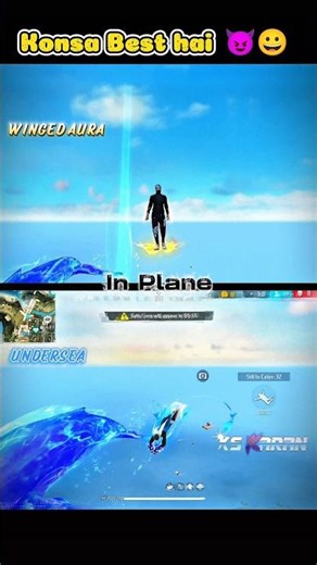 New Skydive Undersea spectacle vs Old Winged Aura Skydive 🔥👿💯 #freefire #skydive #ultra