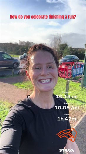 How do you finish a long run? 🏃🏻‍♀️ I celebrate finishing ever run with a sing and dance 💃🏻 no matter who’s around 😂 (Side note: how hot and sweaty do I look at 10 miles 🥵 😂) #womenwhorun #runningtips #femalerunners #womenempowerment #runnersface