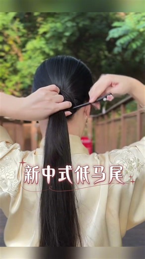 No Elastic Hairpin Low Ponytail | Easy Chinese Hairpin Hairstyle Tutorial #shorts