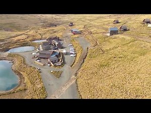 South Africa / Lesotho border and surrounding area: Fouriesburg. Aerial footage from a drone.