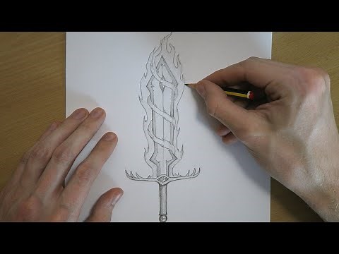How To Draw Epic Magical Sword | Step By Step Pencil Drawing Tutorial 🗡️🔥