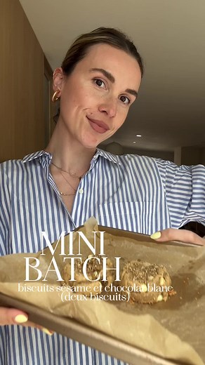 Recette de Cookies Sésame et Chocolat Blanc en Mini Batch
