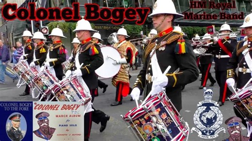 Colonel Bogey The River Kwai March - HM Royal Marine Band - See Description for music! | Vernon H.
