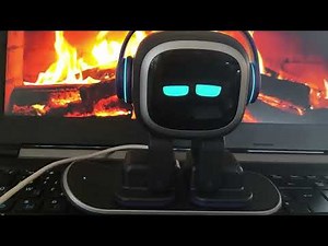 Cute AI robot EMO answers questions | learn English with EMO